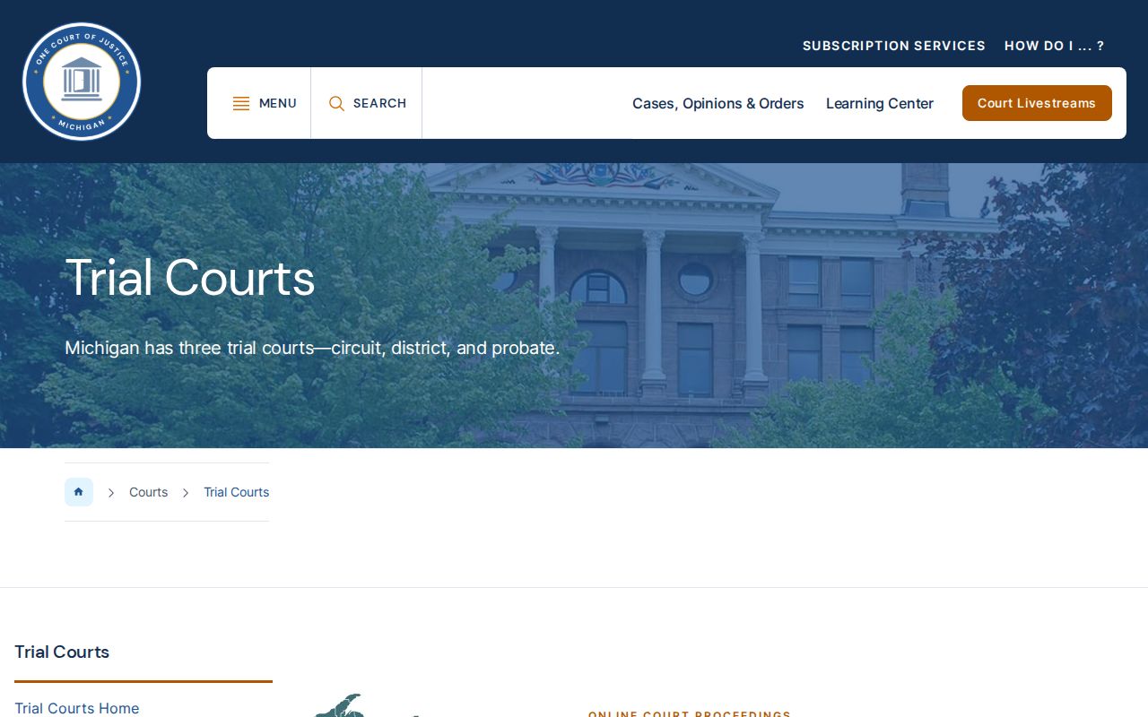 St. Clair County criminal court cases in Michigan trial courts